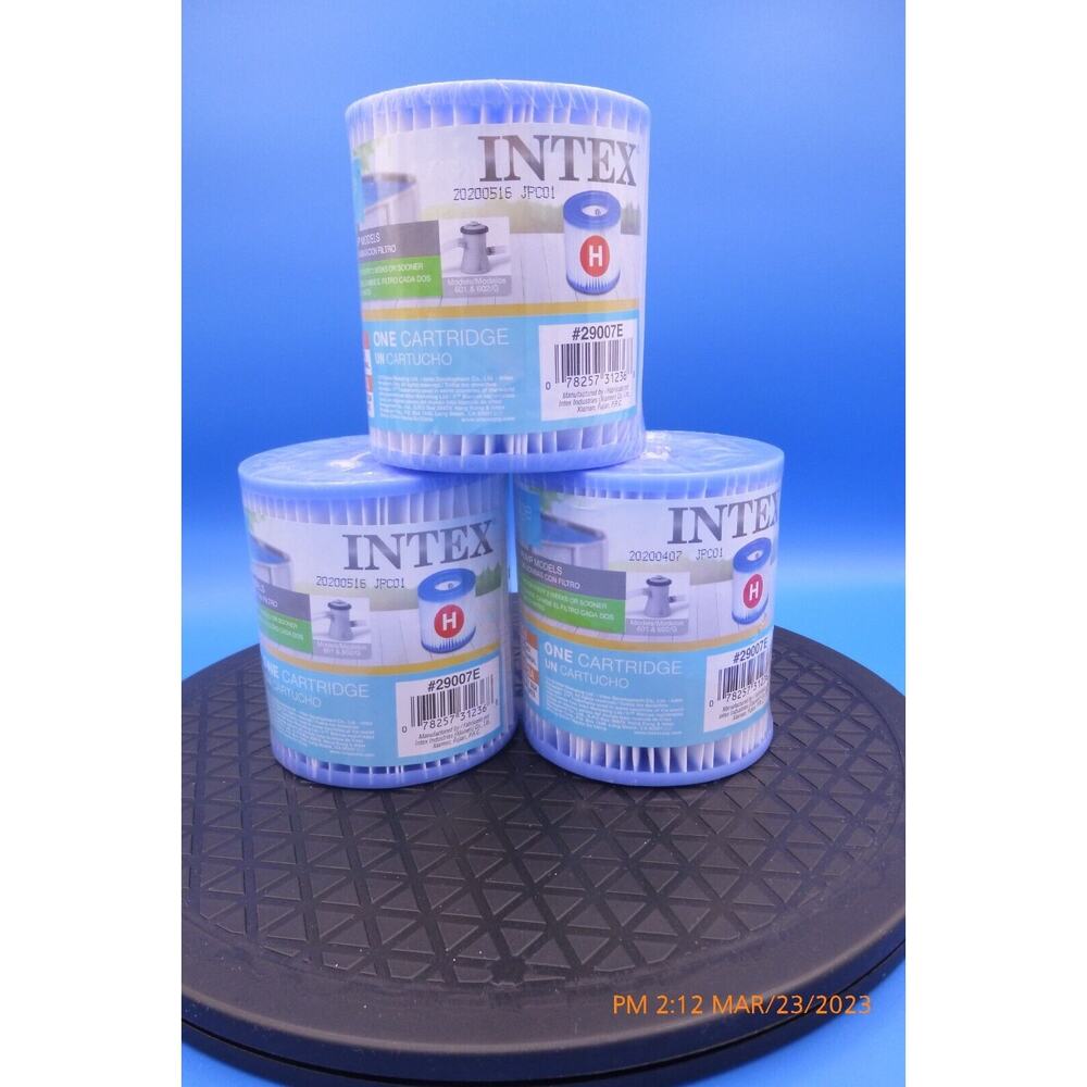 3 New Intex 29007E Type H Easy Set Filter Cartridges Replacement Swimming Pool